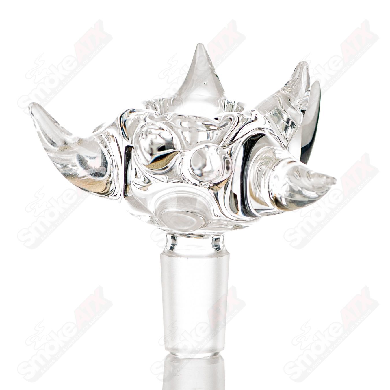 #1 14mm Clear Worked Horn Bowl JMass - Smoke ATX
