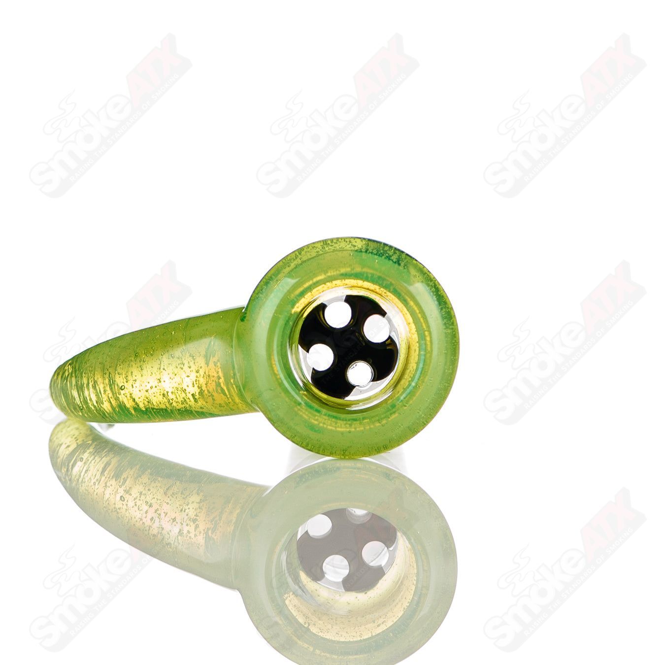 #14 18mm Worked Color 4-Hole Slide Texas Tubes - Smoke ATX