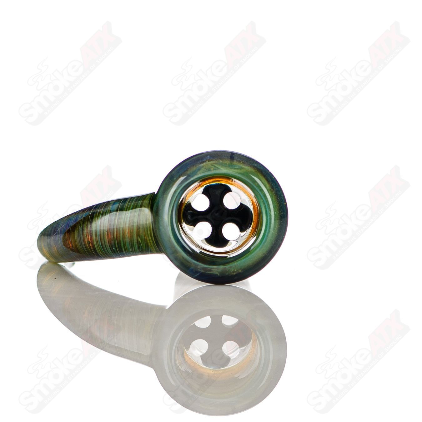 #12 18mm Worked Color 4-Hole Slide Texas Tubes - Smoke ATX