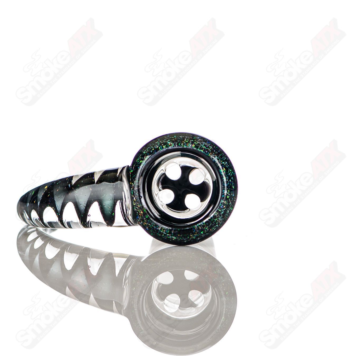 #2 18mm Worked Color 4-Hole Slide Texas Tubes - Smoke ATX