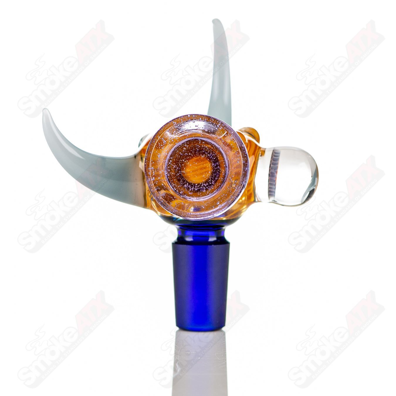 #4 14mm Full Color Worked Horn Milli Bowl JMass - Smoke ATX