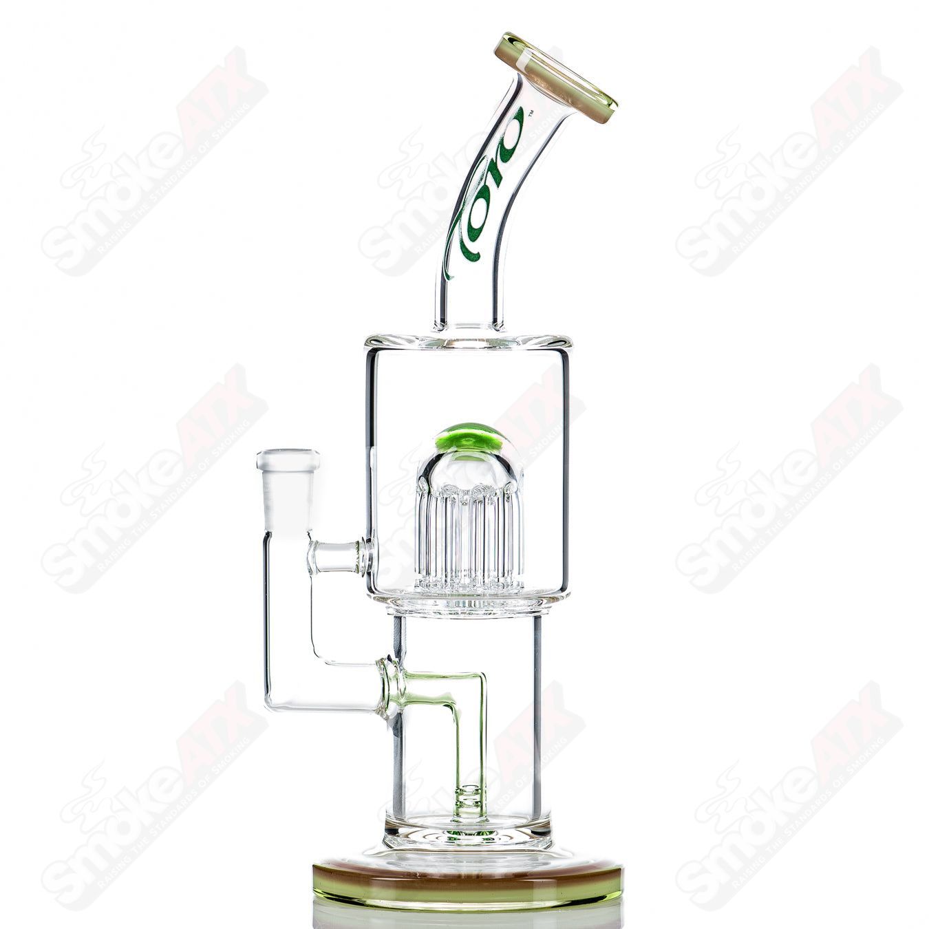 1 10mm Double Macro with Color Caps by Toro Glass - Smoke ATX