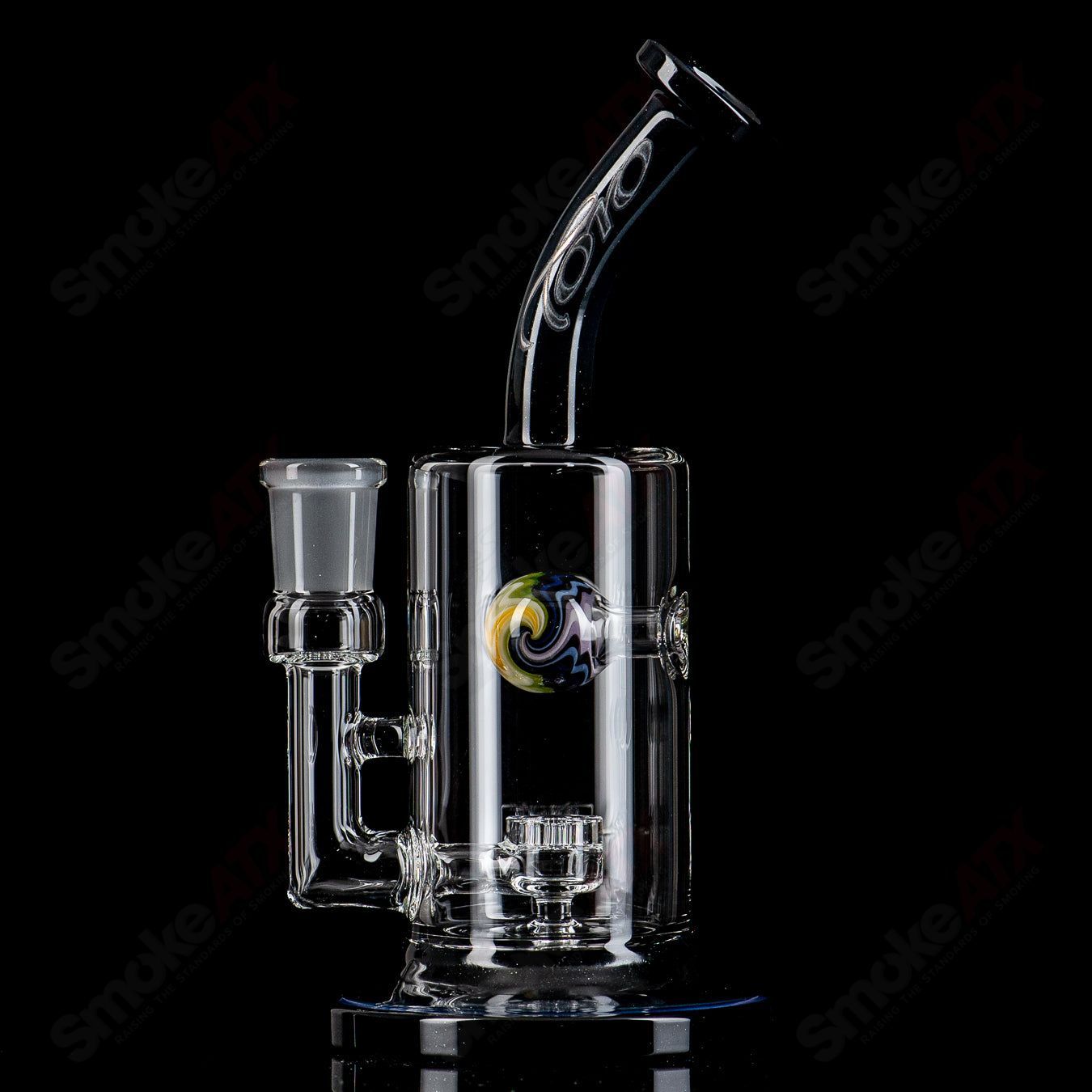 1 10mm Jet Perc w/ Color Ft/Mp by Toro Glass - Smoke ATX