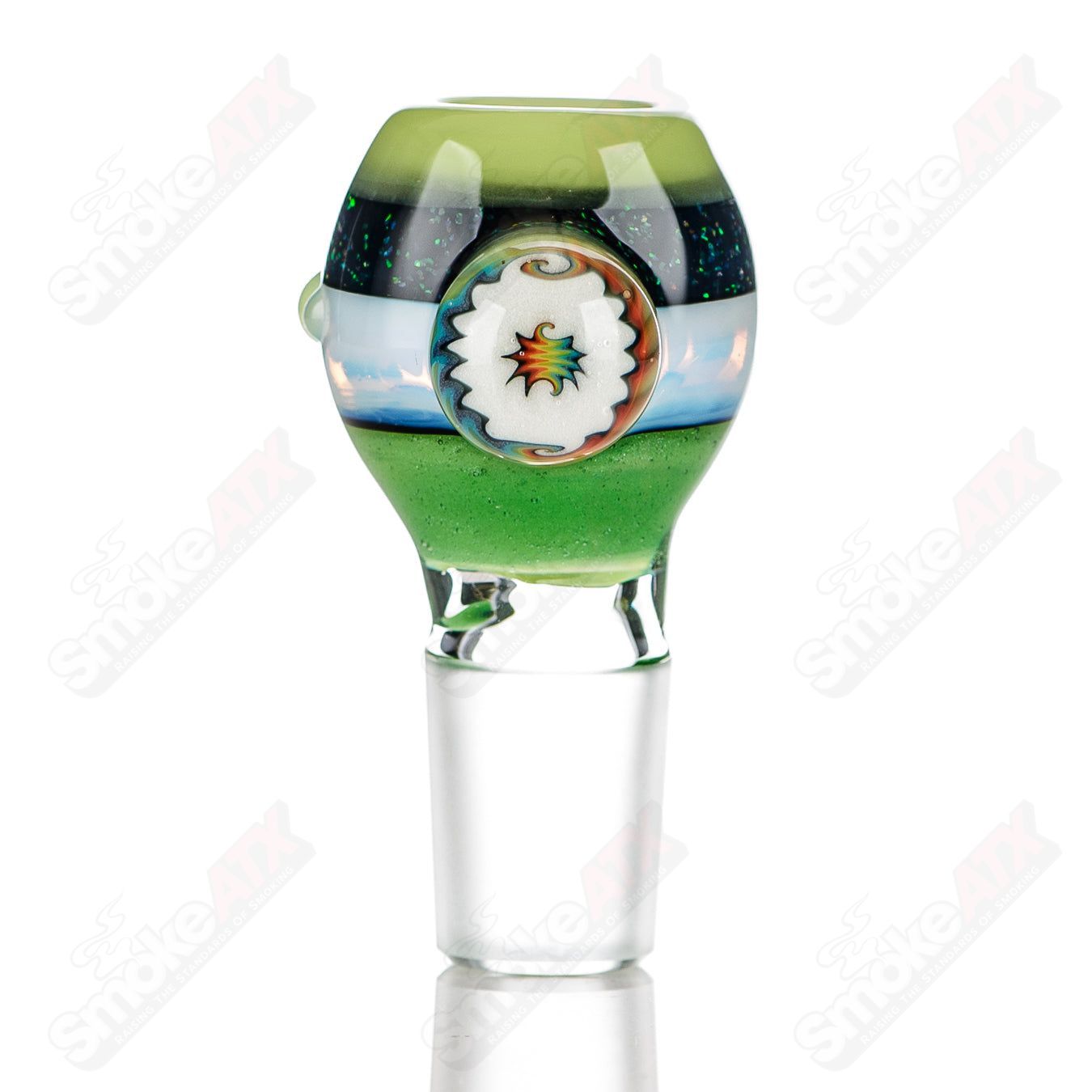 1 18mm Color Worked Slide Bowl Jeremy from Oregon - Smoke ATX