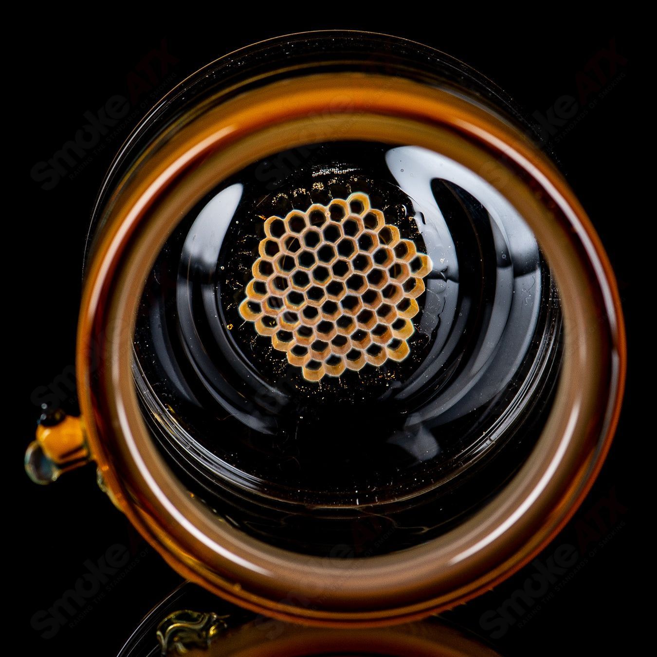 1 Honeycomb Low - Ball Drinking Glass Joe P Glass - Smoke ATX