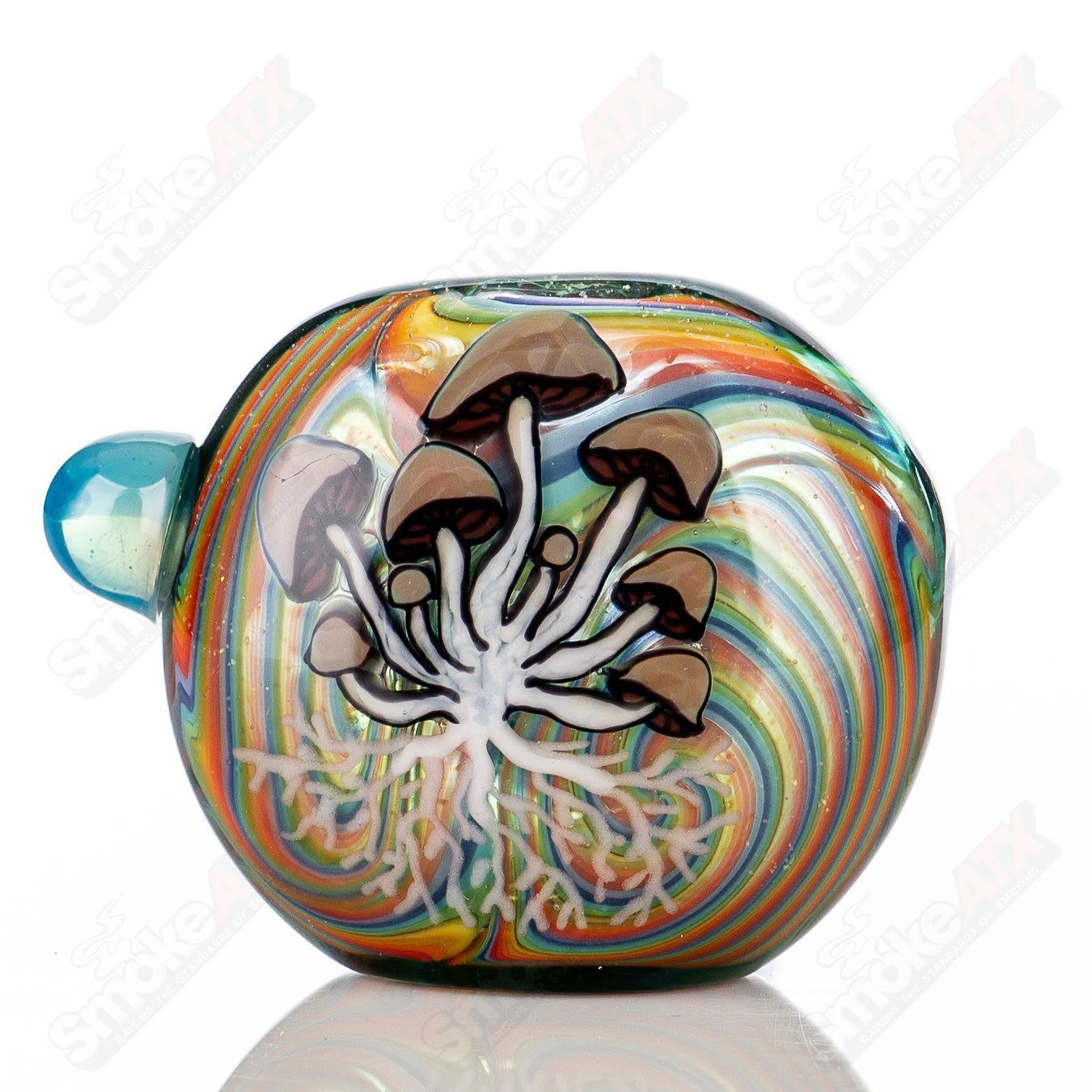 1 Mushroom Wig Wag Discflip Spoon Chillery Bogart - Smoke ATX