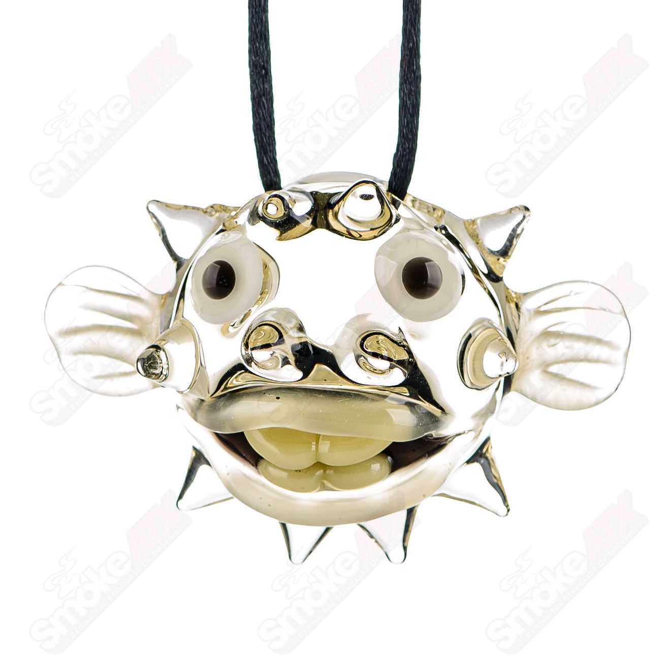 1 Puffer Pendant Chadd Lacy Glass - Smoke ATX