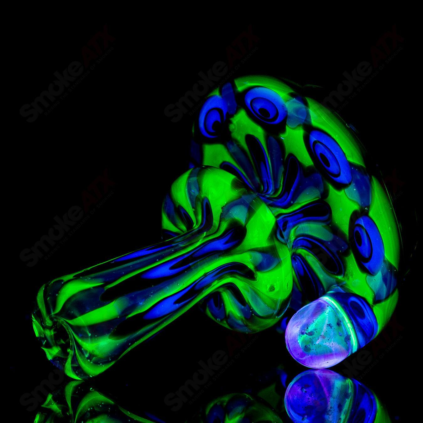 1 UV Full Pattern Puffco Dry Top Indo x Geoff Made - Smoke ATX