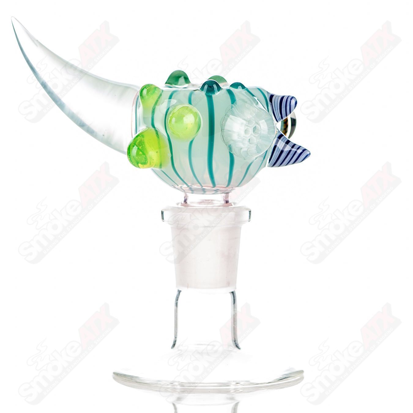 10 14mm Full Color Worked Horn Milli Bowl JMass - Smoke ATX