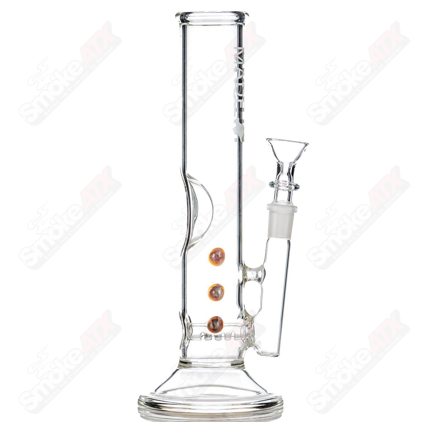 10" 44mm Color Dot Stemline Tube (Marble) AMGC - Smoke ATX