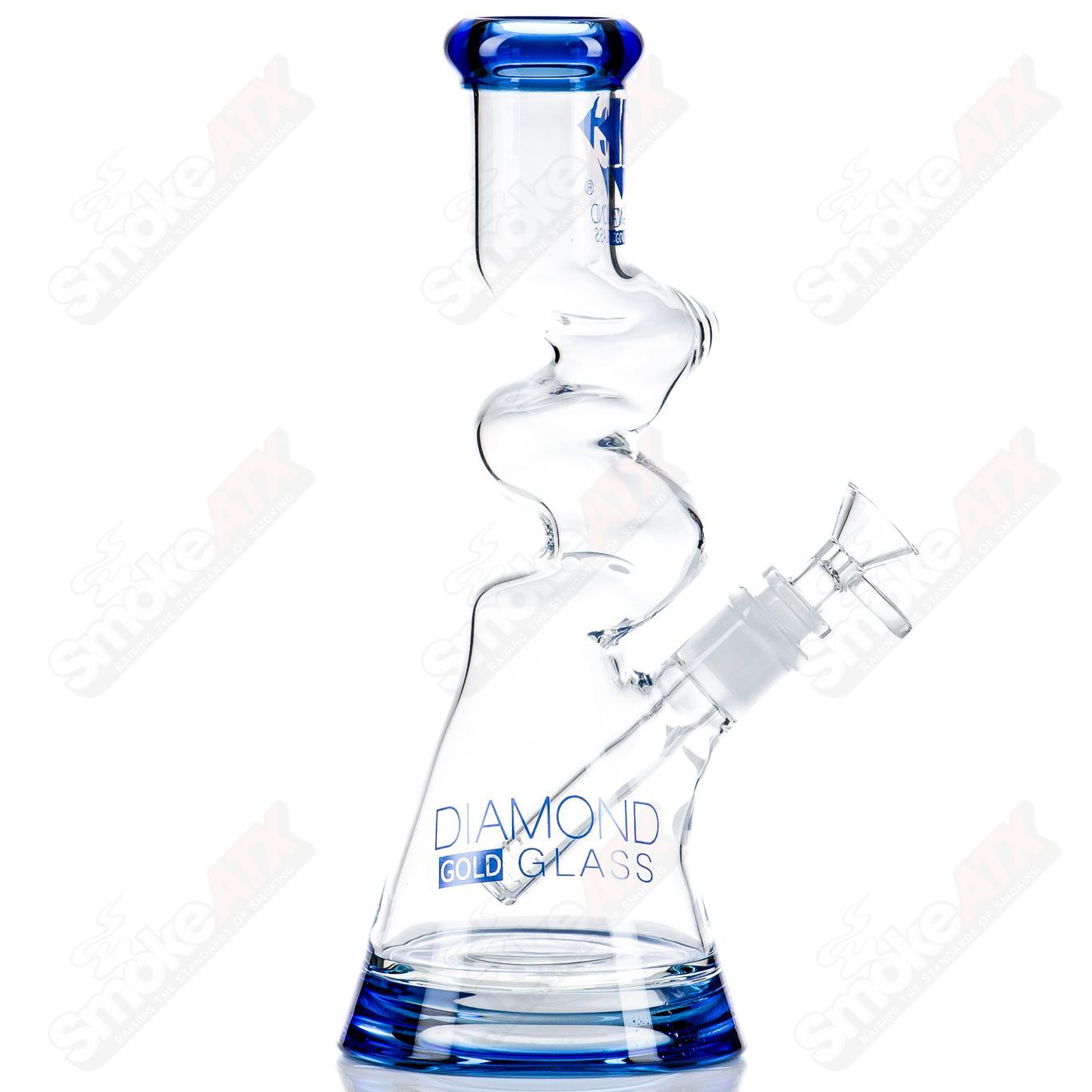 11" Twizted Z Beaker (Blue - Violet) Diamond Glass - Smoke ATX