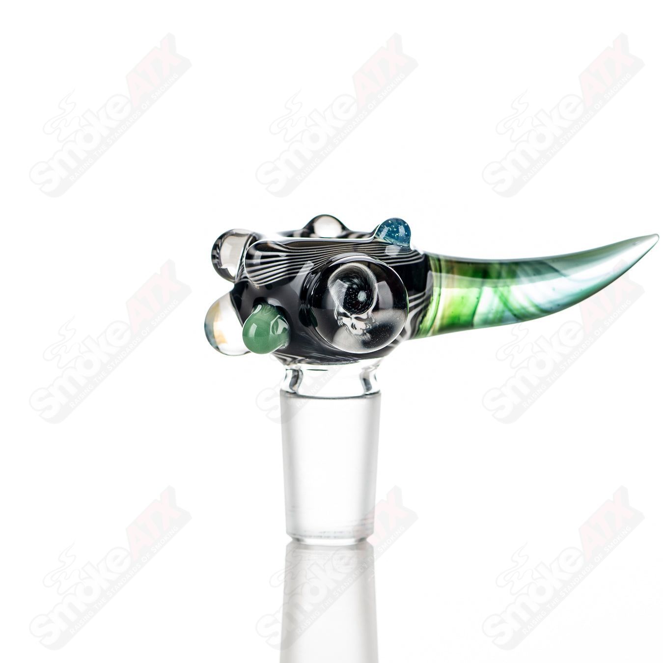 #8 19mm Full Color Worked Horn Milli Bowl JMass - Smoke ATX
