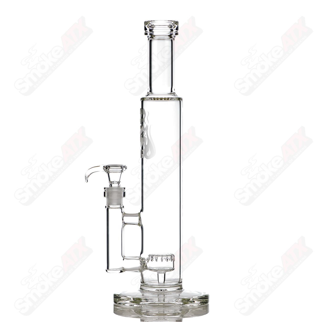 12in Clear Puck Perc Tube SPG - Smoke ATX