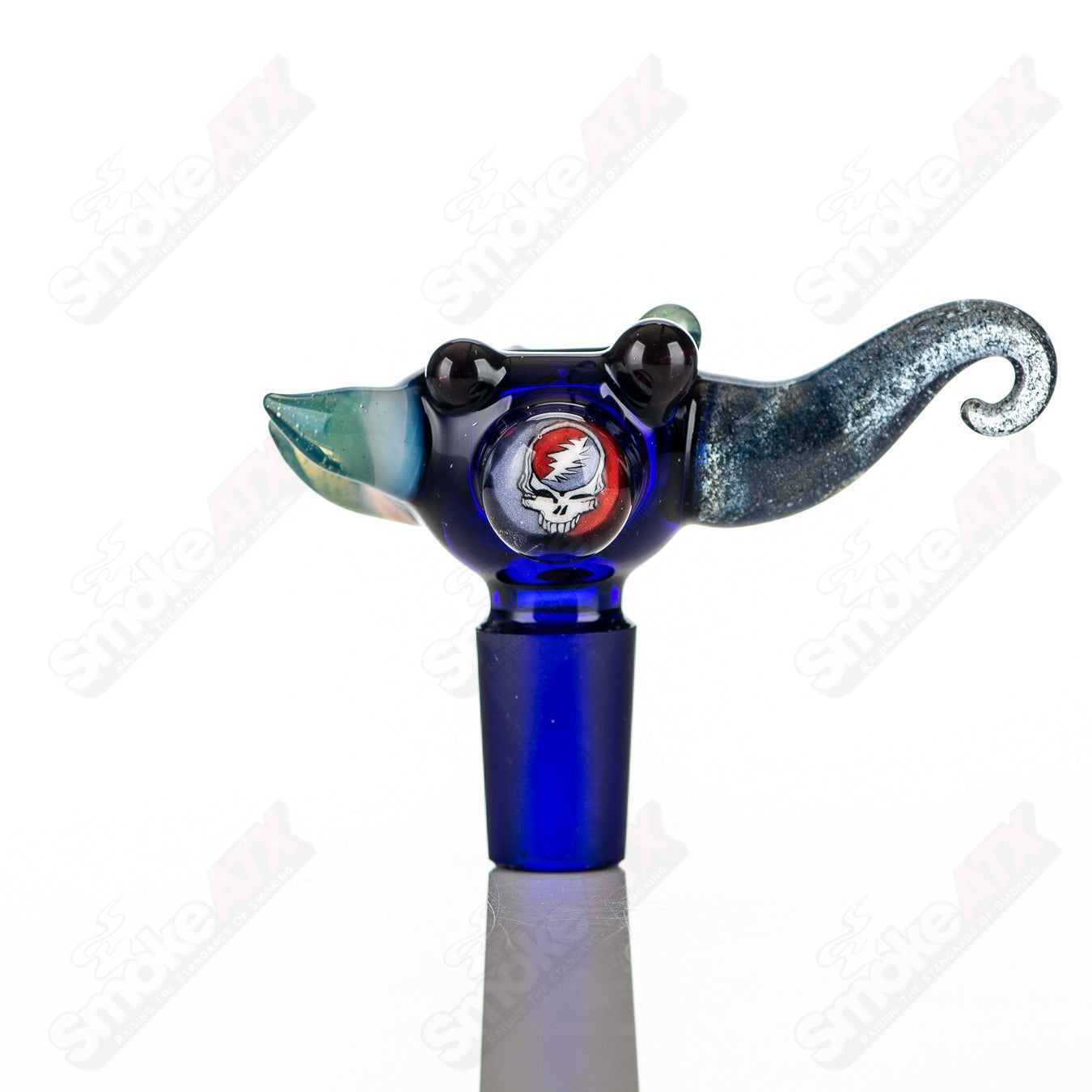 13 14mm Full Color Worked Horn Milli Bowl JMass - Smoke ATX