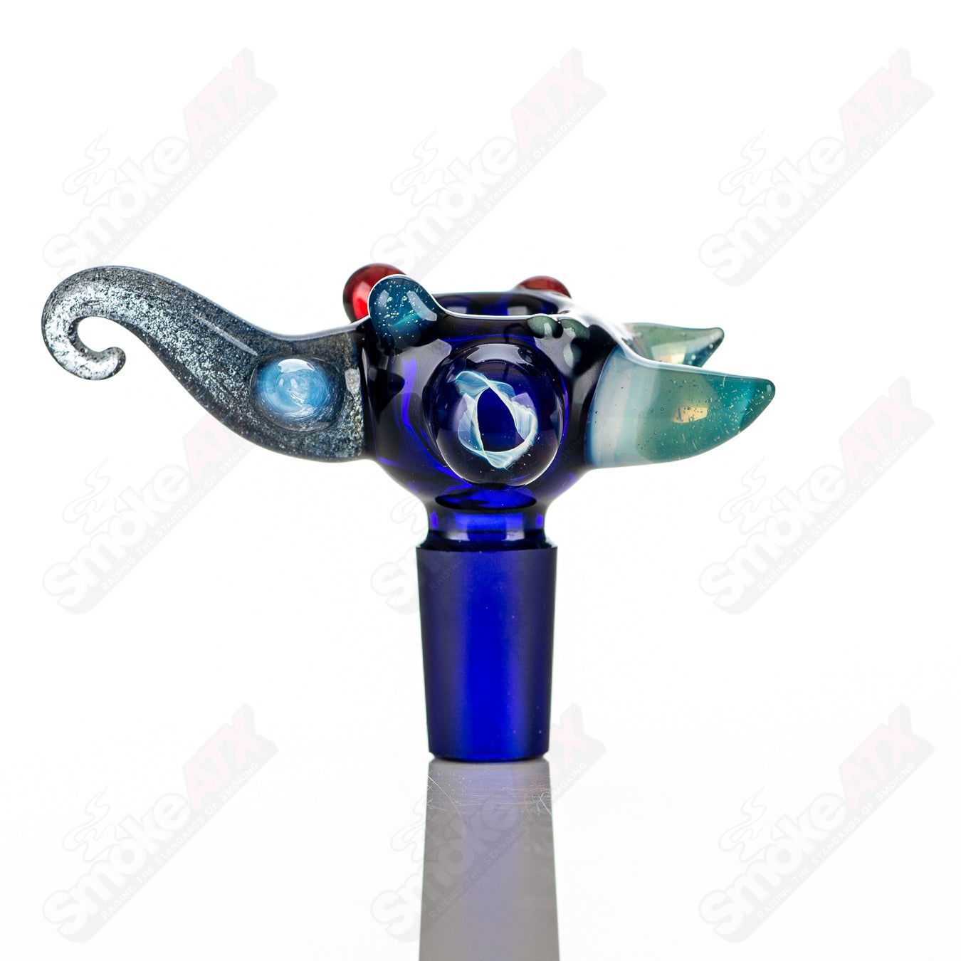 13 14mm Full Color Worked Horn Milli Bowl JMass - Smoke ATX