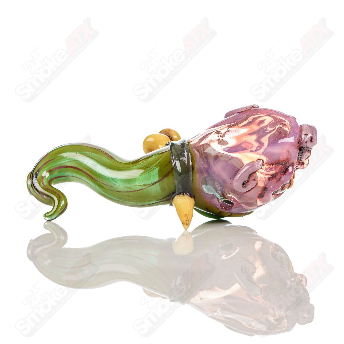 Shrunken Head Spoon Ghost Glass - Smoke ATX