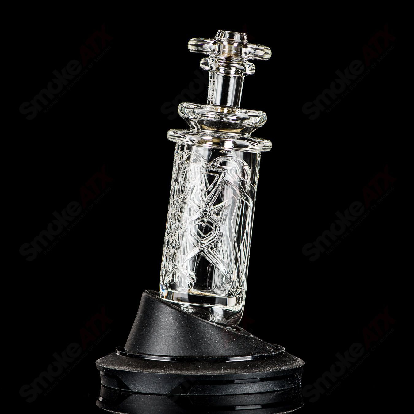 Clear Columnar (Shatter No.1) Peak Pro Top Avant Garde Glass - Smoke ATX