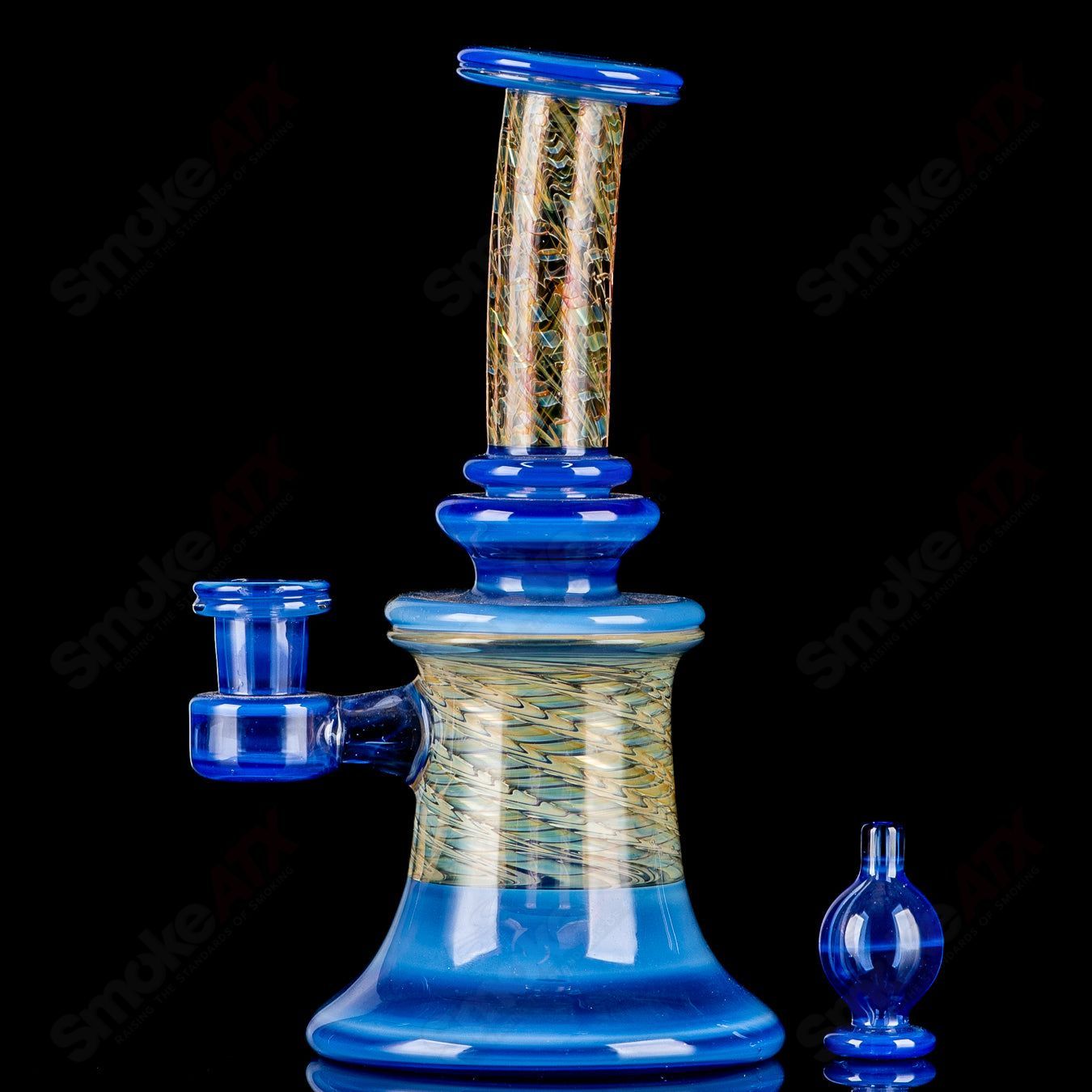 14mm Banger Hanger w Bubble Cap Sonic Seth Jones - Smoke ATX