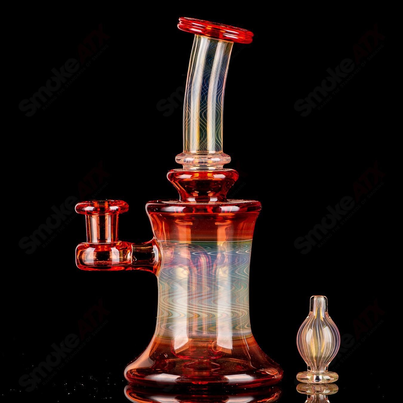 14mm Banger Hanger w Bubble Cap Sunstone Seth Jones - Smoke ATX