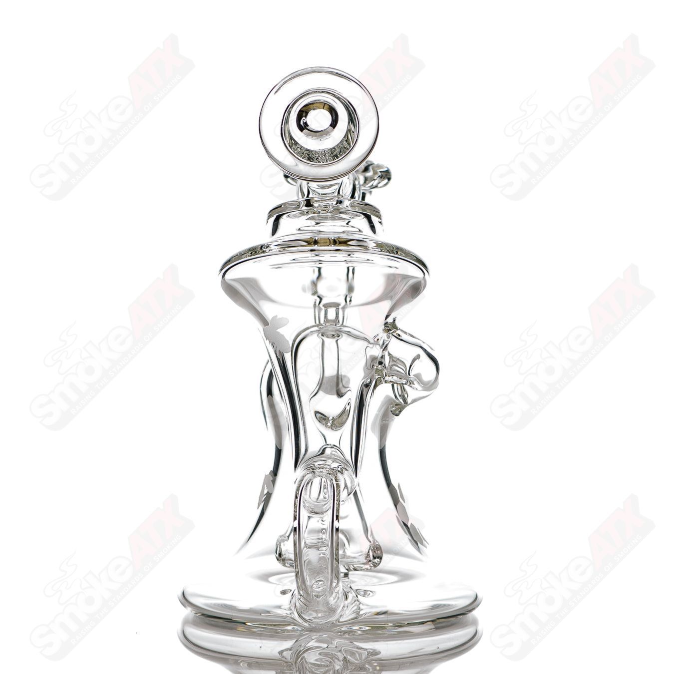 14mm Honeycomb Recycler Knuckles Glass - Smoke ATX