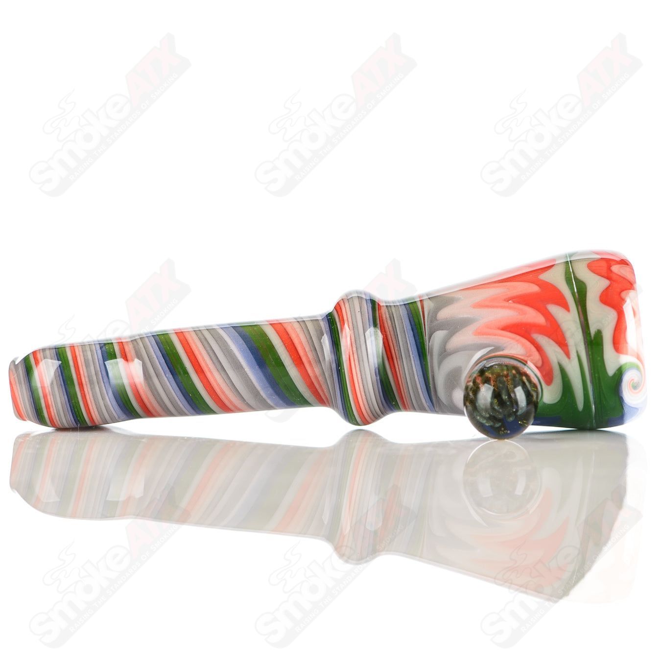 15 Wig Wag Chillum Katy Wright Glass - Smoke ATX