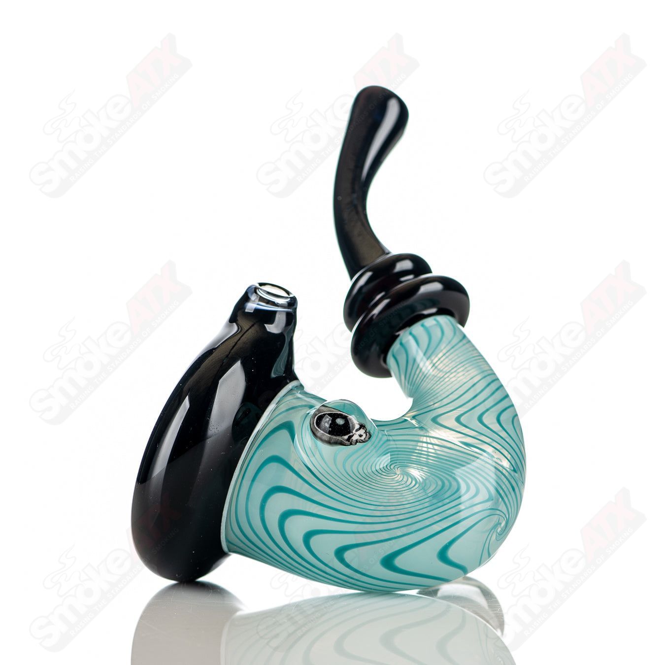 Stealie Milli Sherlock (White/Aqua Linework with Black Accents) JMass - Smoke ATX