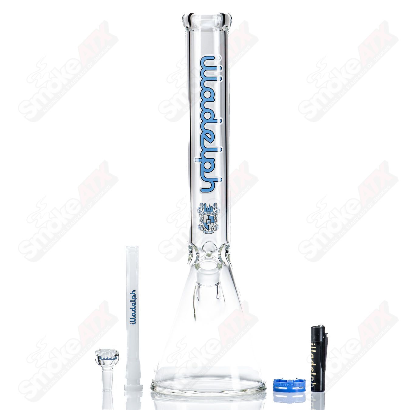 17" 5mm (Blue) Short Beaker Illadelph - Smoke ATX
