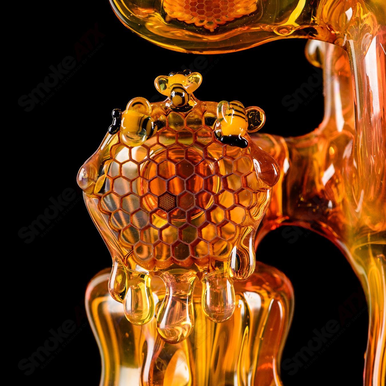 Worked Honeycomb Recycler Mongrel x Joe P Glass - Smoke ATX