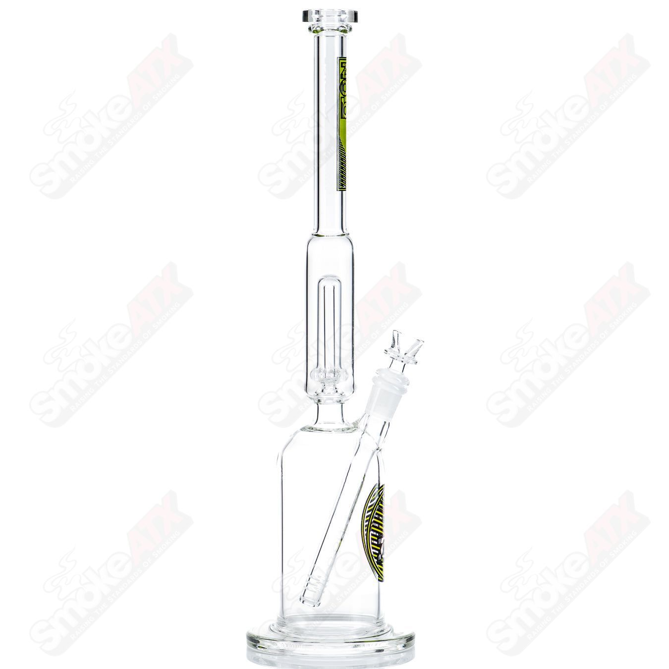 18" Tube W/ Mini UFO Perc (Neon Green/Black) ZOB - Smoke ATX