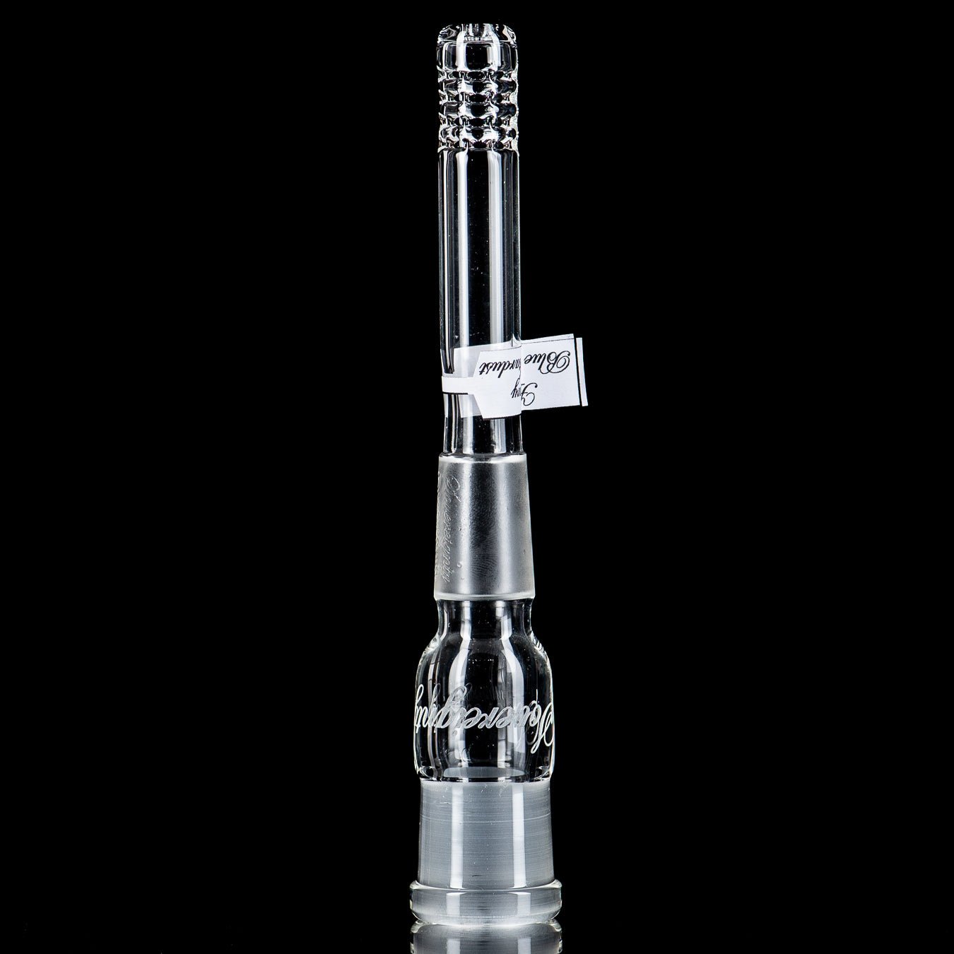 18/18mm 4" 180 Gridded Downstem (Heavy Blue Stardust) Sovereignty Glass - Smoke ATX
