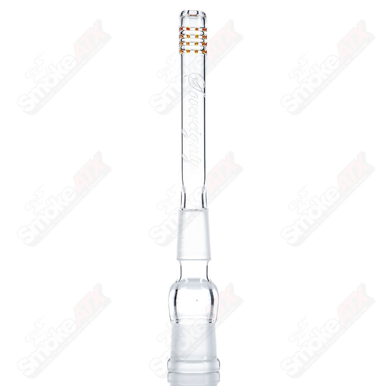 18/18mm 5" Amber Purple Color Accent 180 Gridded Downstem Sovereignty Glass - Smoke ATX