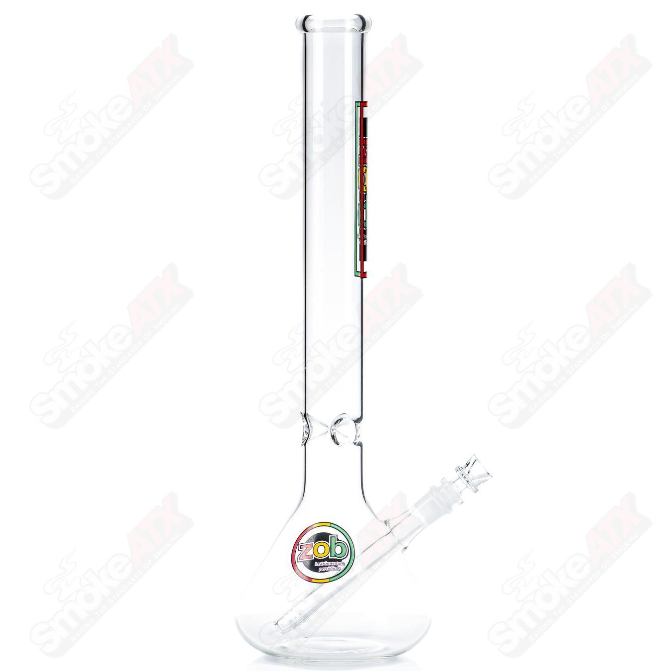 18in OG Beaker (Rasta Label) ZOB - Smoke ATX