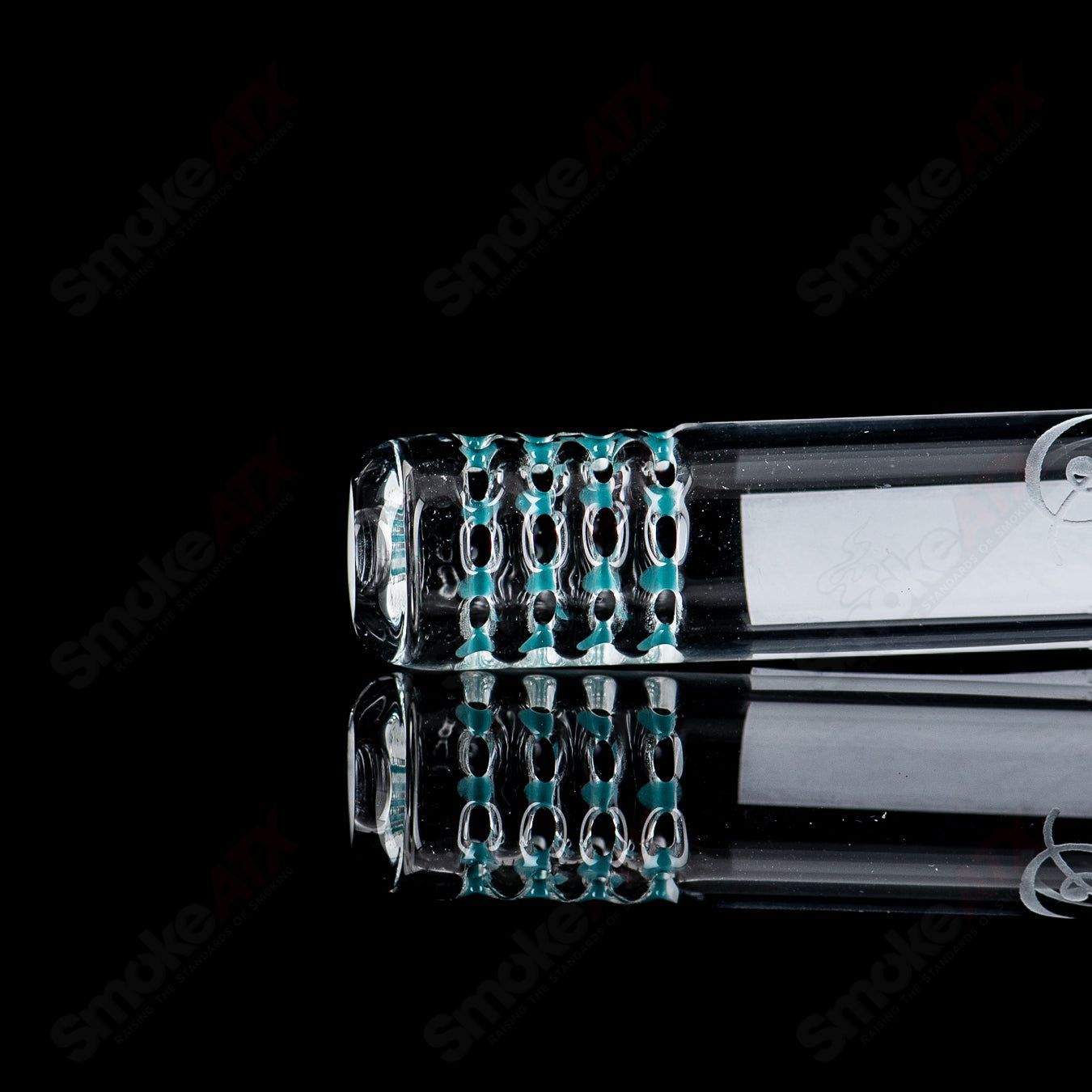 18mm 5" Agua Azul 180 Gridded Downstem Sovereignty - Smoke ATX