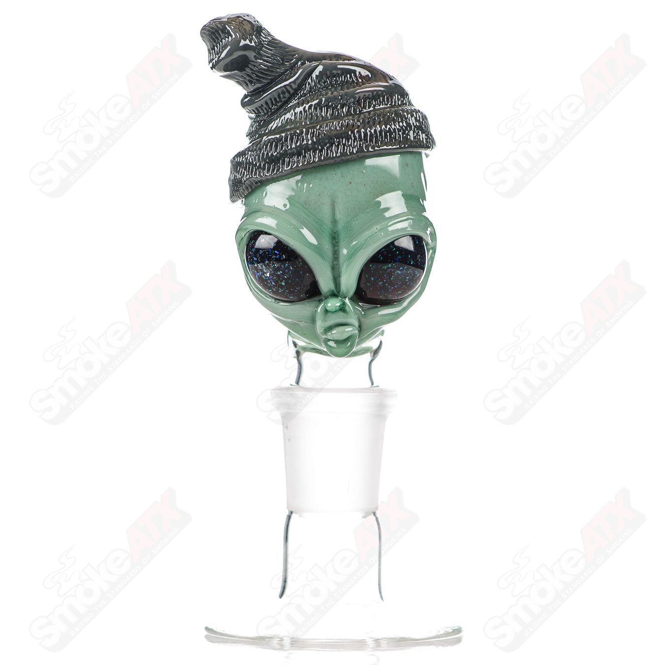 18mm Alien Bowl Slide Ghost Glass - Smoke ATX