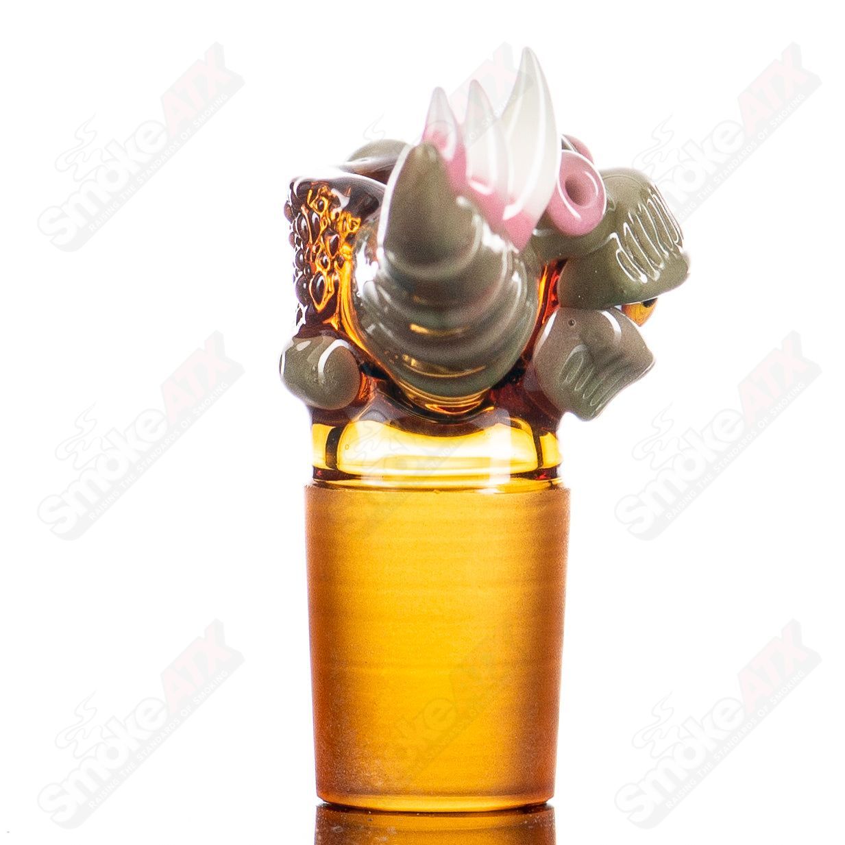 18mm Amber Joint Spanish Olive Slide by SALT - Smoke ATX