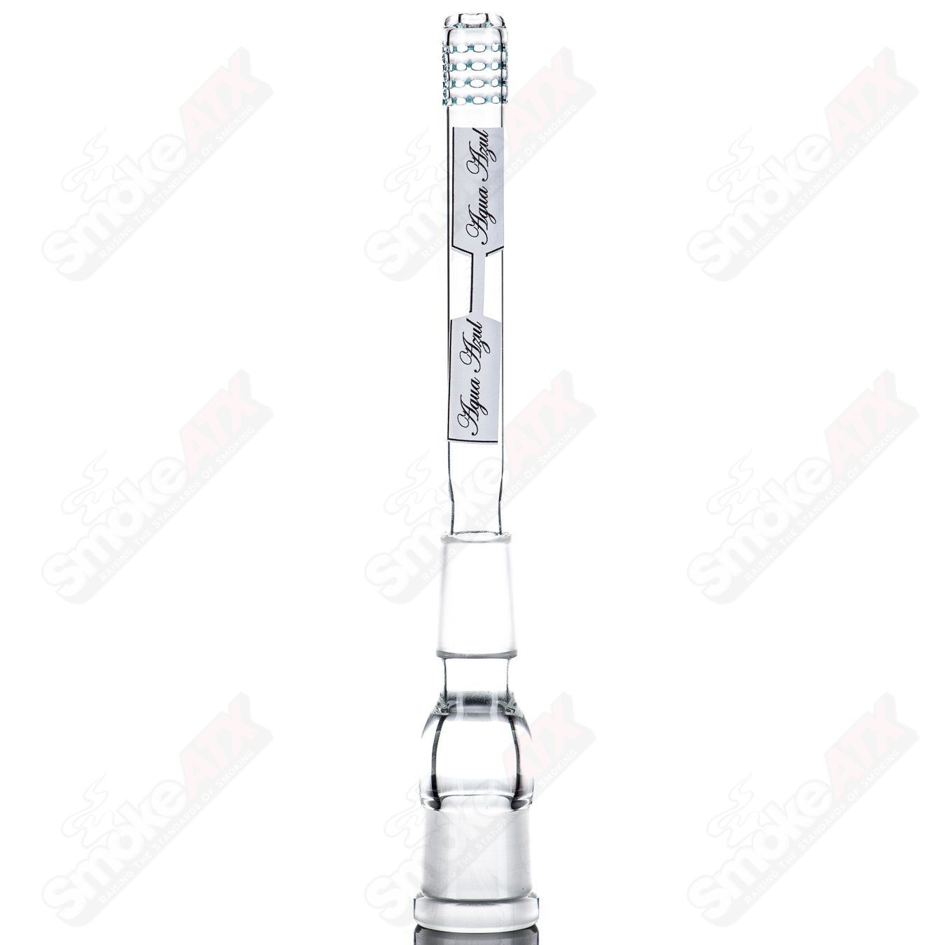 18mm Downstem 5.5" Agua Azul 180 Gridded Downstem by Sovereignty - Smoke ATX