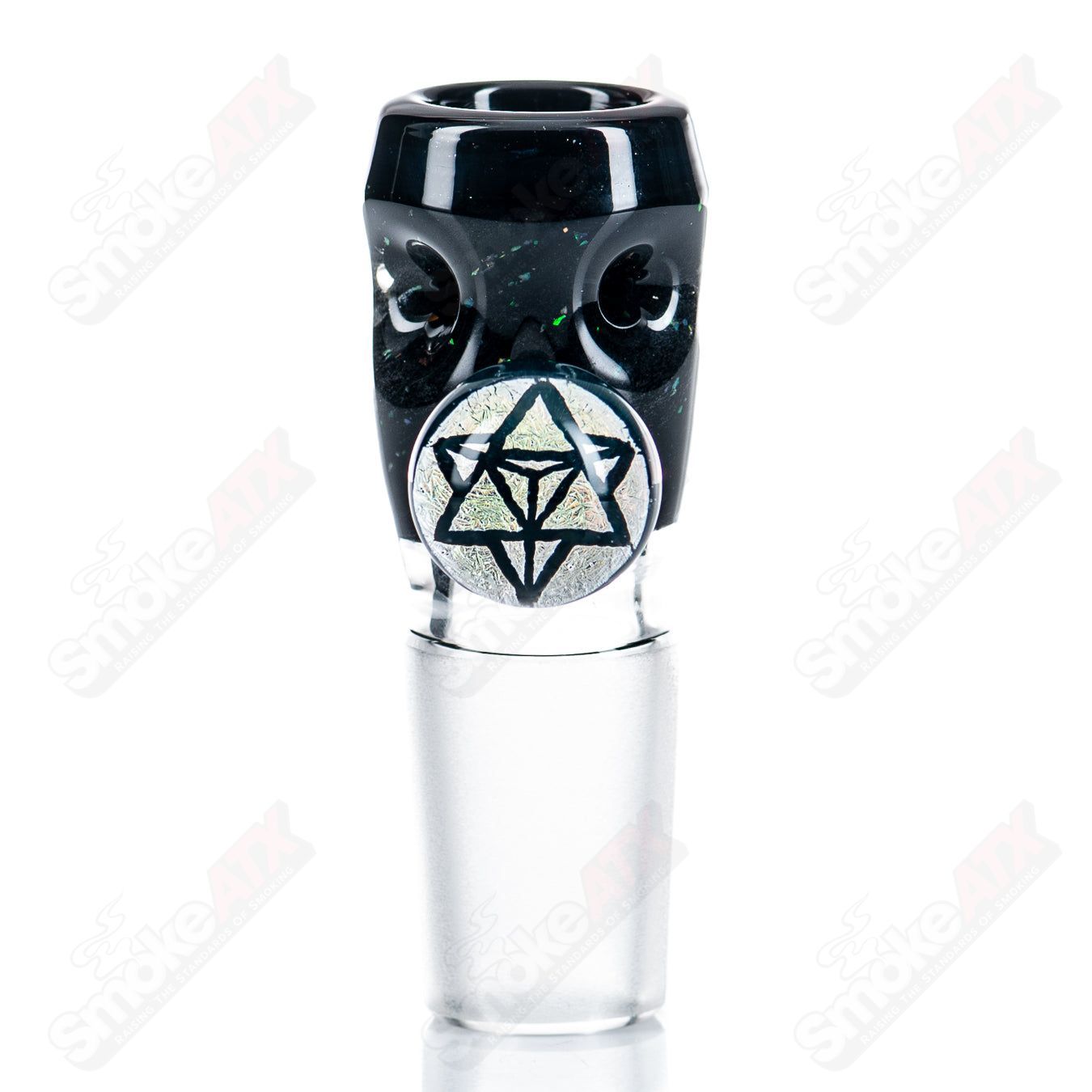 18mm Slide (Crushed Black Opal with Dichro Mib) by Black Tuna - Smoke ATX