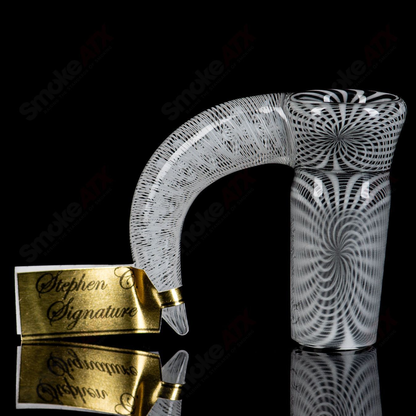 18mm Stephen C. Fully Worked Slide (Black & White Wig Wag Jail Bird) Sovereignty - Smoke ATX