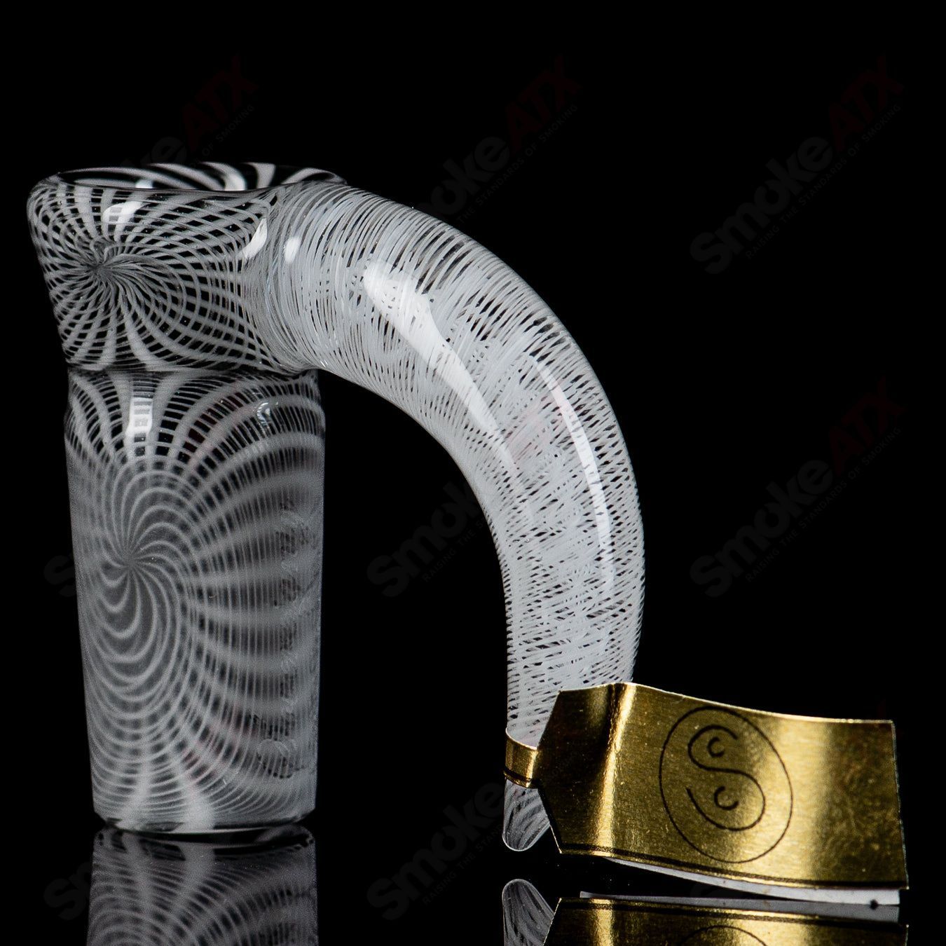 18mm Stephen C. Fully Worked Slide (Black & White Wig Wag Jail Bird) Sovereignty - Smoke ATX