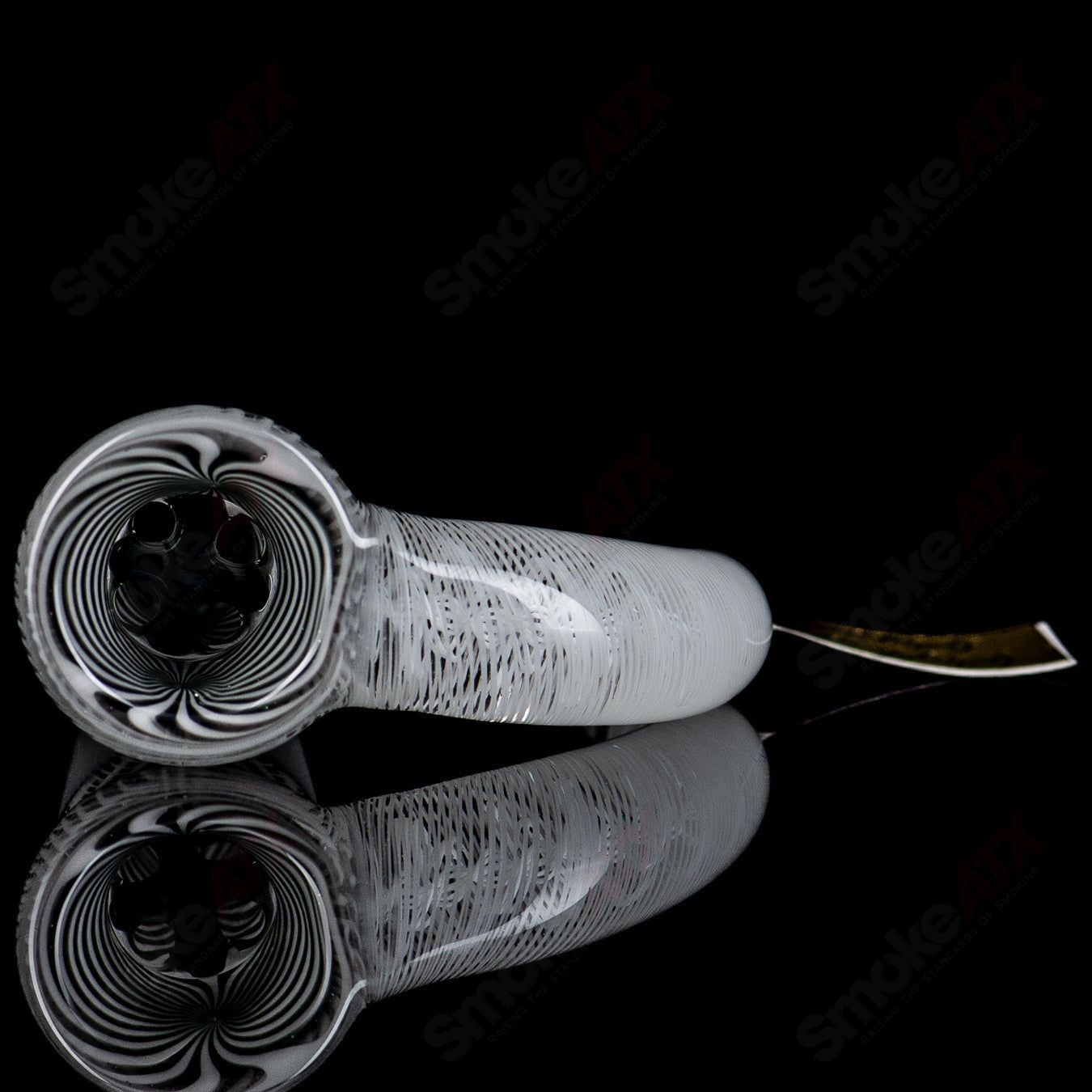 18mm Stephen C. Fully Worked Slide (Black & White Wig Wag Jail Bird) Sovereignty - Smoke ATX