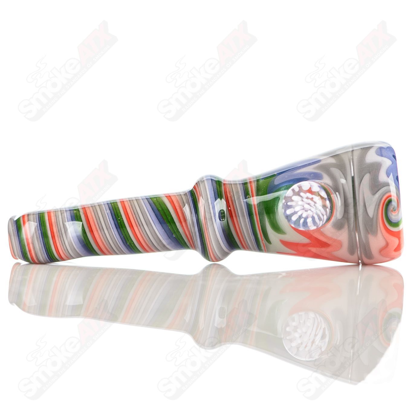19 Wig Wag Chillum Katy Wright Glass - Smoke ATX