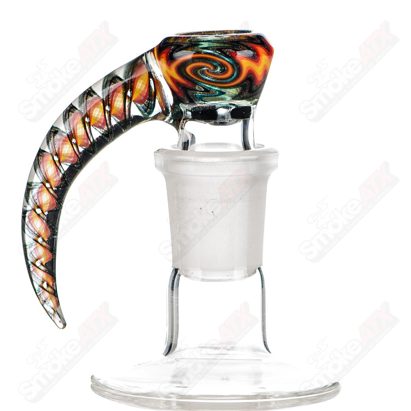 #8 18mm Worked Color 4-Hole Slide Texas Tubes - Smoke ATX