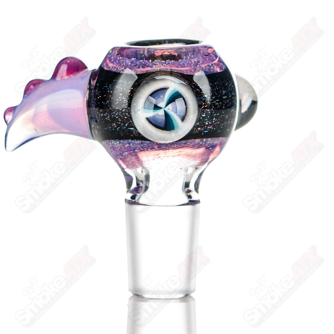 #7 18mm Color Worked Slide Bowl Jeremy from Oregon - Smoke ATX