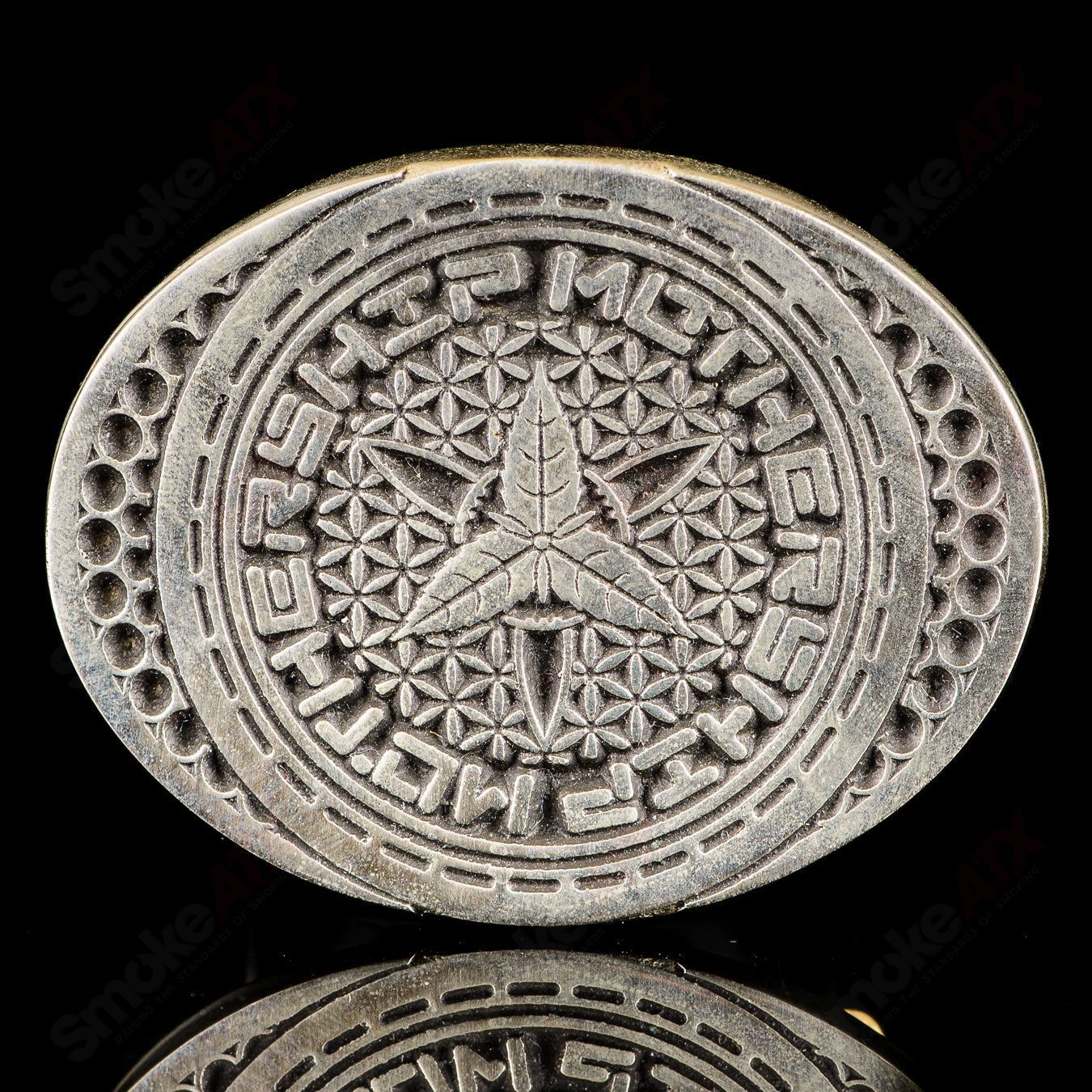 Silver Tone Belt Buckle Mothership - Smoke ATX