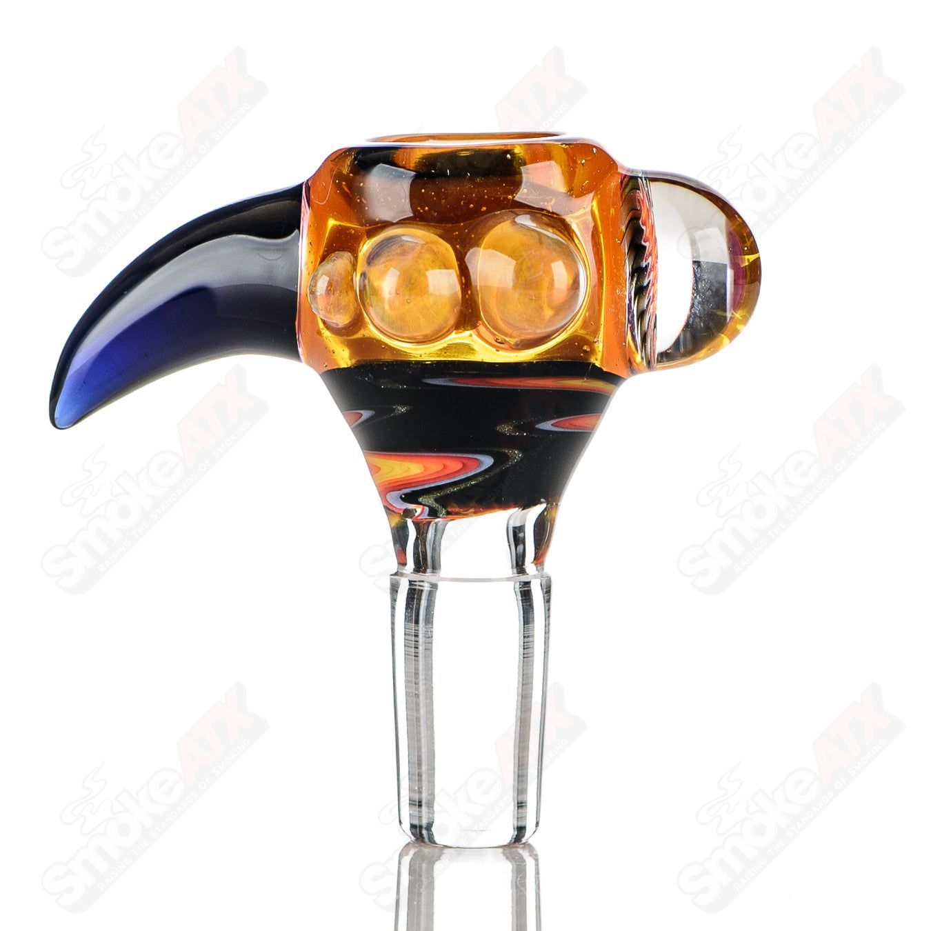 #1 14mm Color Worked Slide Bowl Jeremy from Oregon - Smoke ATX