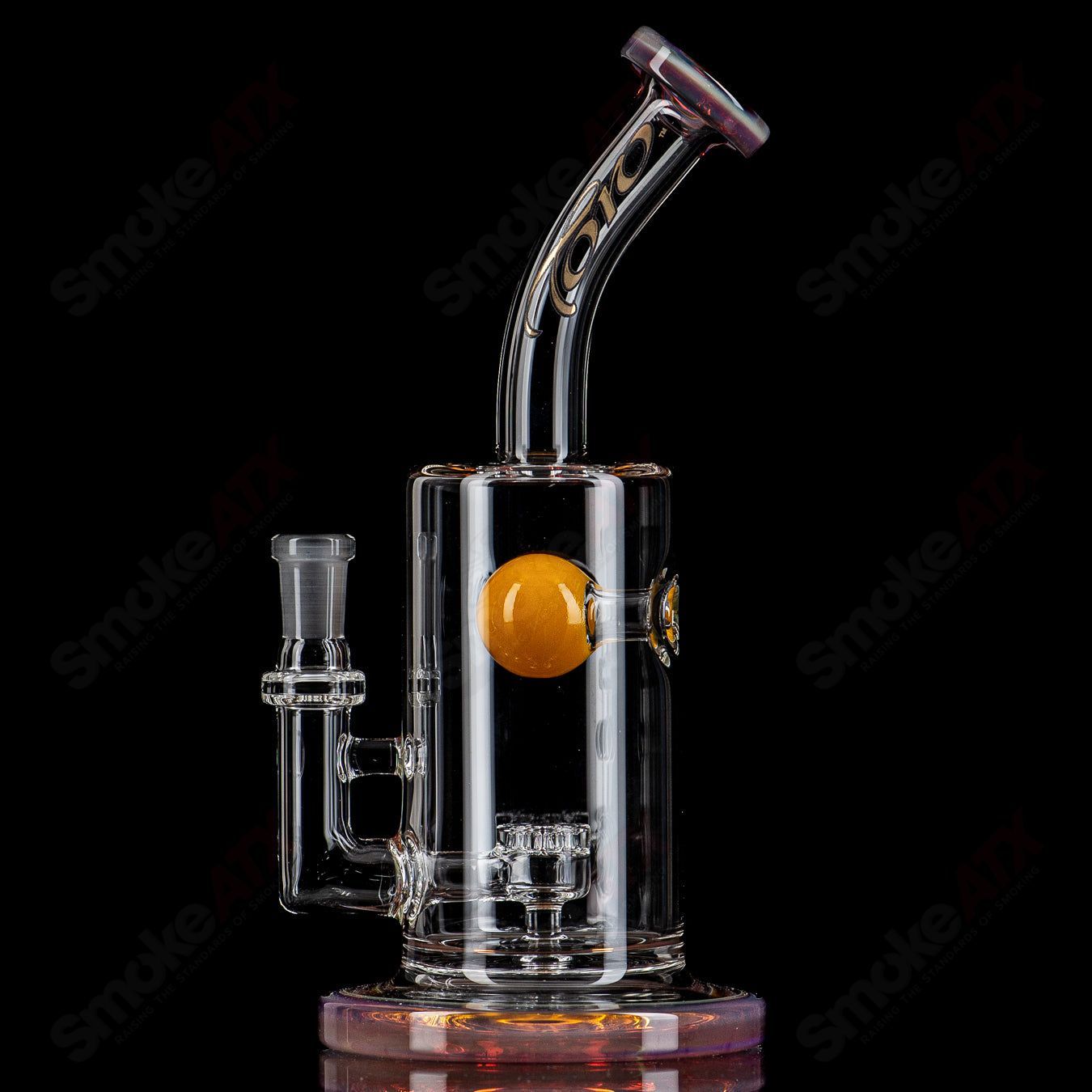 2 10mm Jet Perc w/ Color Accents by Toro Glass - Smoke ATX