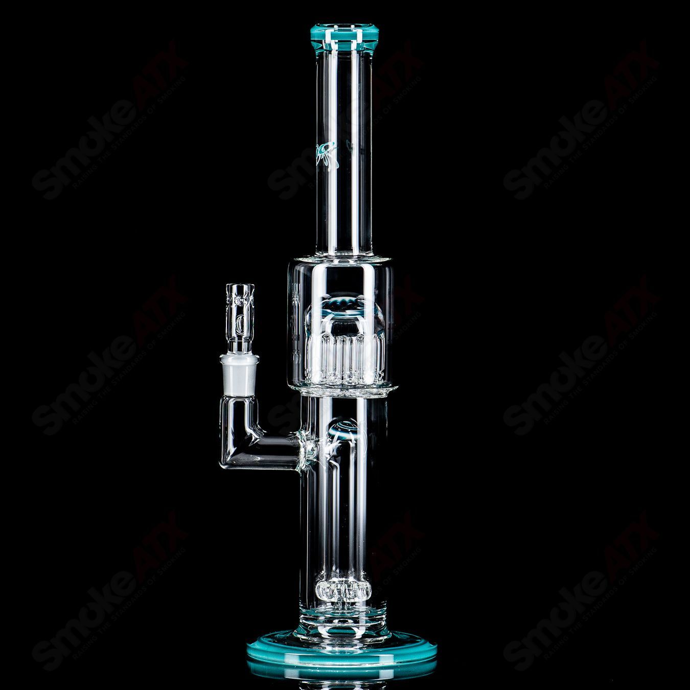 2 14mm Circ to 13Arm Perc w Color Cap Toro Glass - Smoke ATX