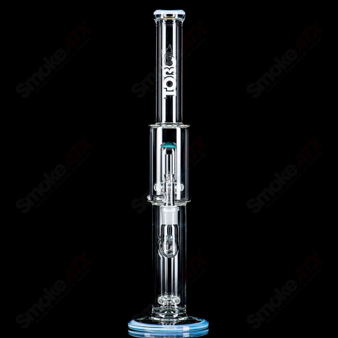 2 18mm Full Size Circ to Circ w/ Color Cap by Toro Glass - Smoke ATX