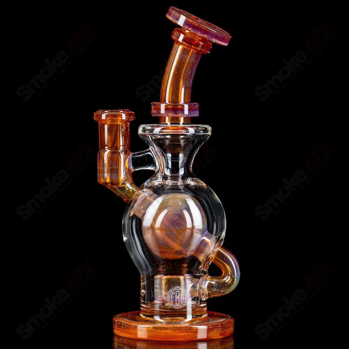 2 Color Ball Rig Fat Boy Glass - Smoke ATX