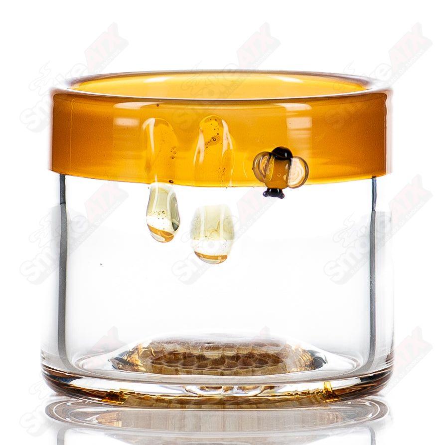 2 Honeycomb Low - Ball Drinking Glass Joe P Glass - Smoke ATX